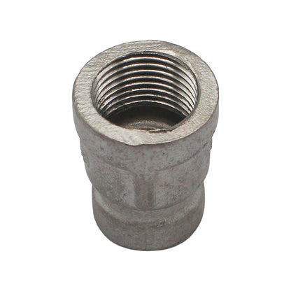 3/8" Female BSP X 1/4" Female BSP Reducing Coupler - 304 Stainless Steel Pipe Fitting