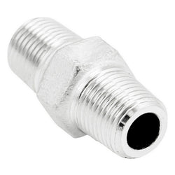 Stainless Steel British Standard Pipe Hex Nipple - 1/8" Male BSP