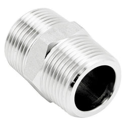 Stainless Steel British Standard Pipe Hex Nipple - 3/4" Male BSP