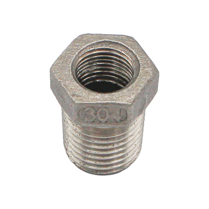 1/4" Male BSP X 1/8" Female BSP Reducer Bushing - 304 Stainless Steel Pipe Fitting
