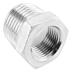 Stainless Steel British Standard Pipe Reducer Bushing - 1/4" Male BSP X 1/8" Female BSP