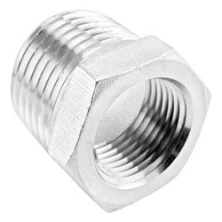 Stainless Steel British Standard Pipe Reducer Bushing - 3/8" Male BSP X 1/4" Female BSP
