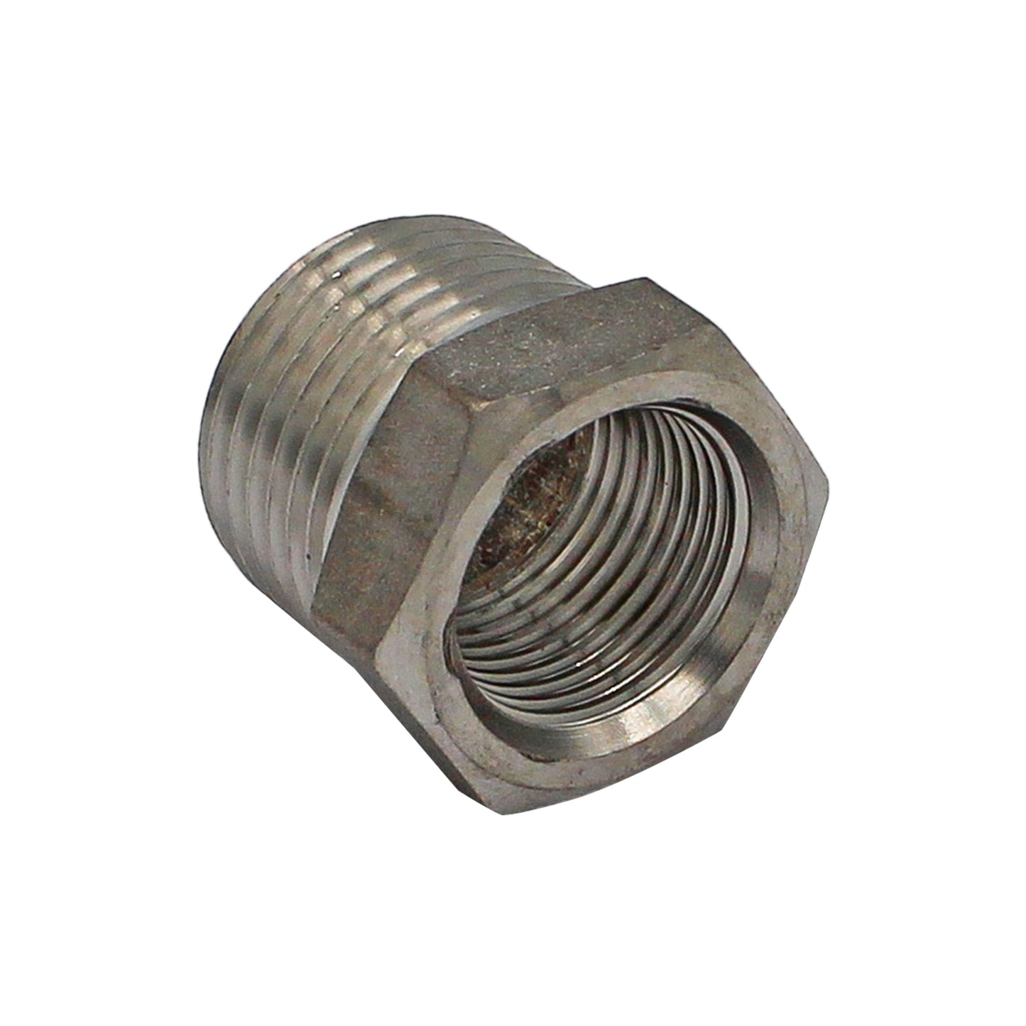 1/2" Male BSP X 3/8" Female BSP Reducer Bushing - 304 Stainless Steel Pipe Fitting