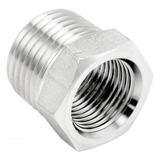 1/2" Male BSP X 3/8" Female BSP Reducer Bushing - 304 Stainless Steel Pipe Fitting