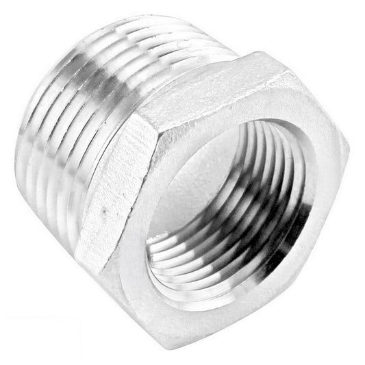 3/4" Male BSP X 1/2" Female BSP Reducer Bushing - 304 Stainless Steel Pipe Fitting