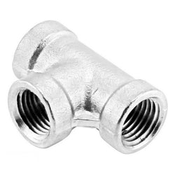 Stainless Steel British Standard Pipe Tee - 1/4" Female BSP