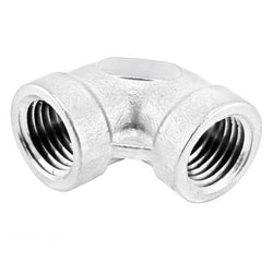 Stainless Steel British Standard Pipe 90Â° Elbow - 1/4" Female BSP