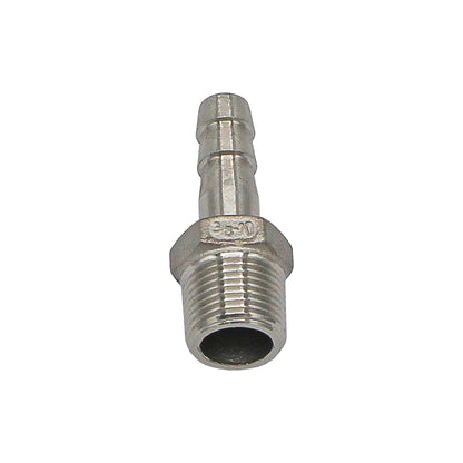 3/8" Male BSP X 3/8" OD Barb Barbed Adapter - 304 Stainless Steel Pipe Fitting