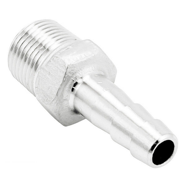 Stainless Steel British Standard Pipe Fitting - 3/8" Male BSP X 3/8" OD Barb