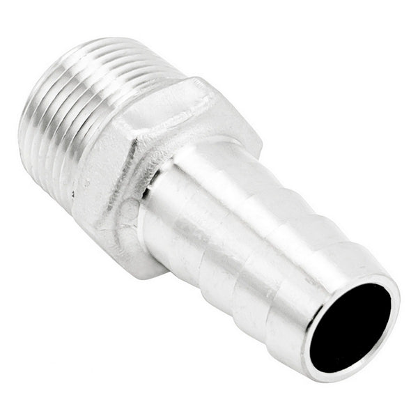 Stainless Steel British Standard Pipe Fitting - 3/4" Male BSP X 3/4" OD Barb