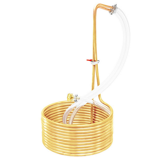 Eastern Racer Copper Extra Wide Immersion Wort Chiller - 25' X 3/8" - Vinyl Tubing