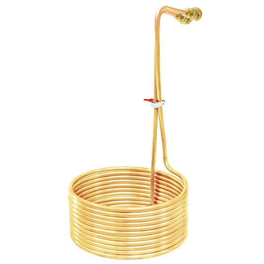Pit Viper Copper Extra Wide Immersion Wort Chiller - 25' X 3/8" - Garden Hose Fittings