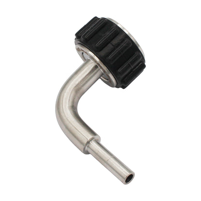 Stainless Steel Quick Connector 90° Elbow - 1/2" Female NPT X 1/4" (6.35mm)