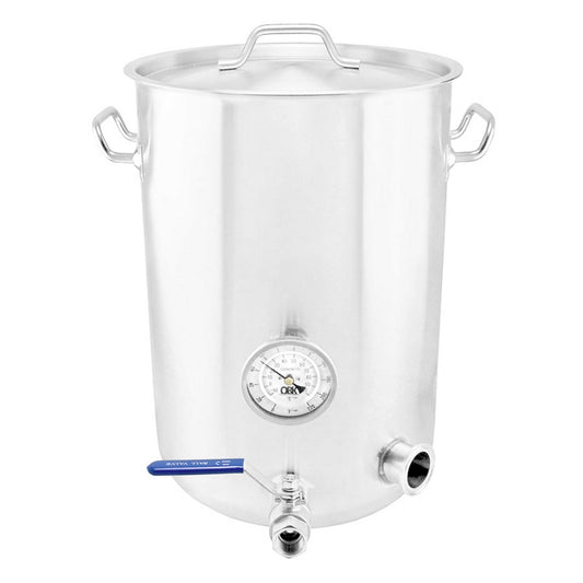 7.5 Gallon (28L) Stainless Steel TC Heating Element Kettle - Tri-Clad Induction Ready