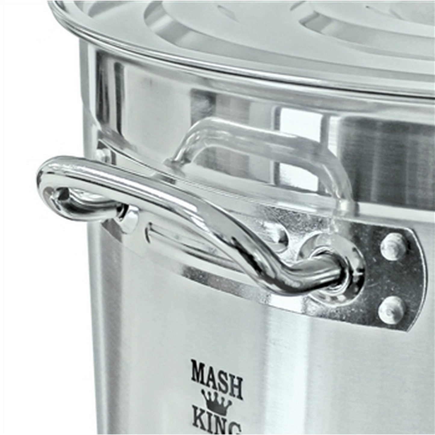 Stainless Steel Weldless Brew Kettle - 50L - Bolted Handle