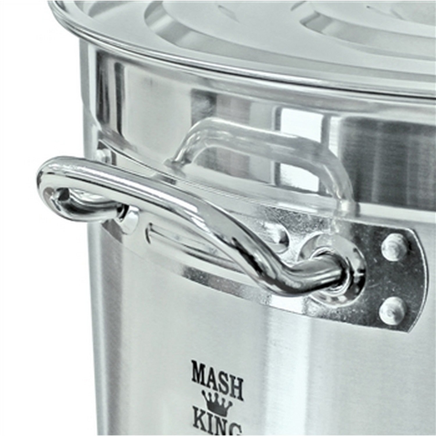 Stainless Steel Weldless Brew Kettle - 50L - Bolted Handle