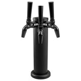 Black Phantom Stainless Steel Beer Tower Duotight Kit - Triple Nukatap Faucets