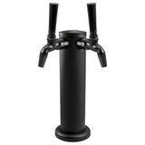 Black Phantom Stainless Steel Beer Tower Duotight Kit - Double Nukatap Faucets