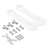 Brushed Stainless Steel Beer Tower Duotight Kit - Four Nukatap Faucets