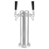 Kegland Brushed Stainless Steel Beer Tower Duotight Kit - Double Faucet