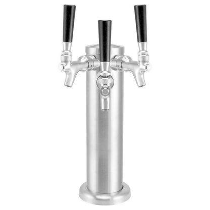 Kegland Brushed Stainless Steel Beer Tower Duotight Kit - Triple Faucet