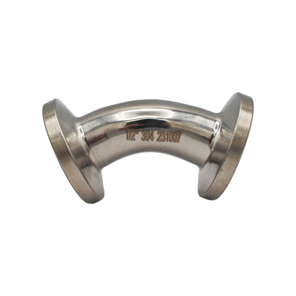 1/2" Tri Clamp 45° Elbow - Tri Clover Sanitary Stainless Steel Fitting