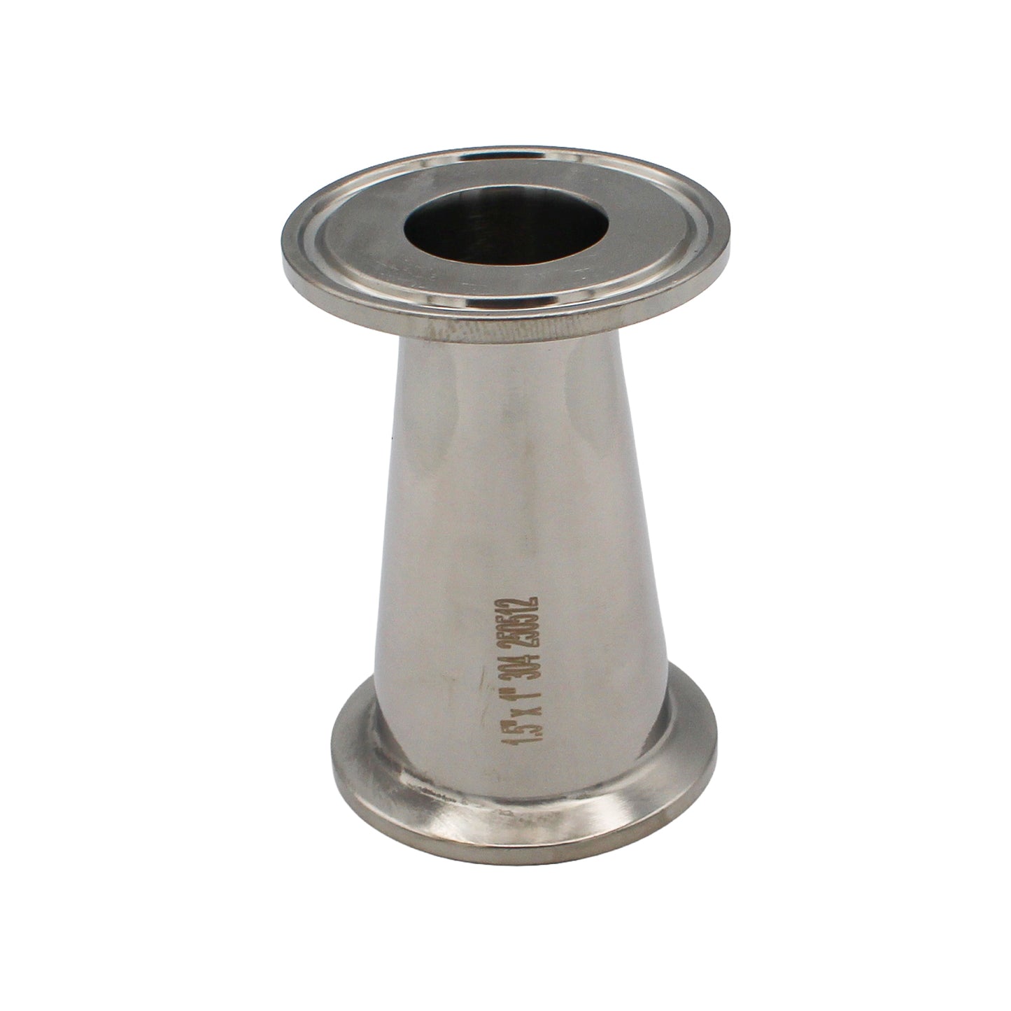 1.5" X 1" Tri Clamp Eccentric Reducer - Tri Clover Sanitary Stainless Steel Fitting