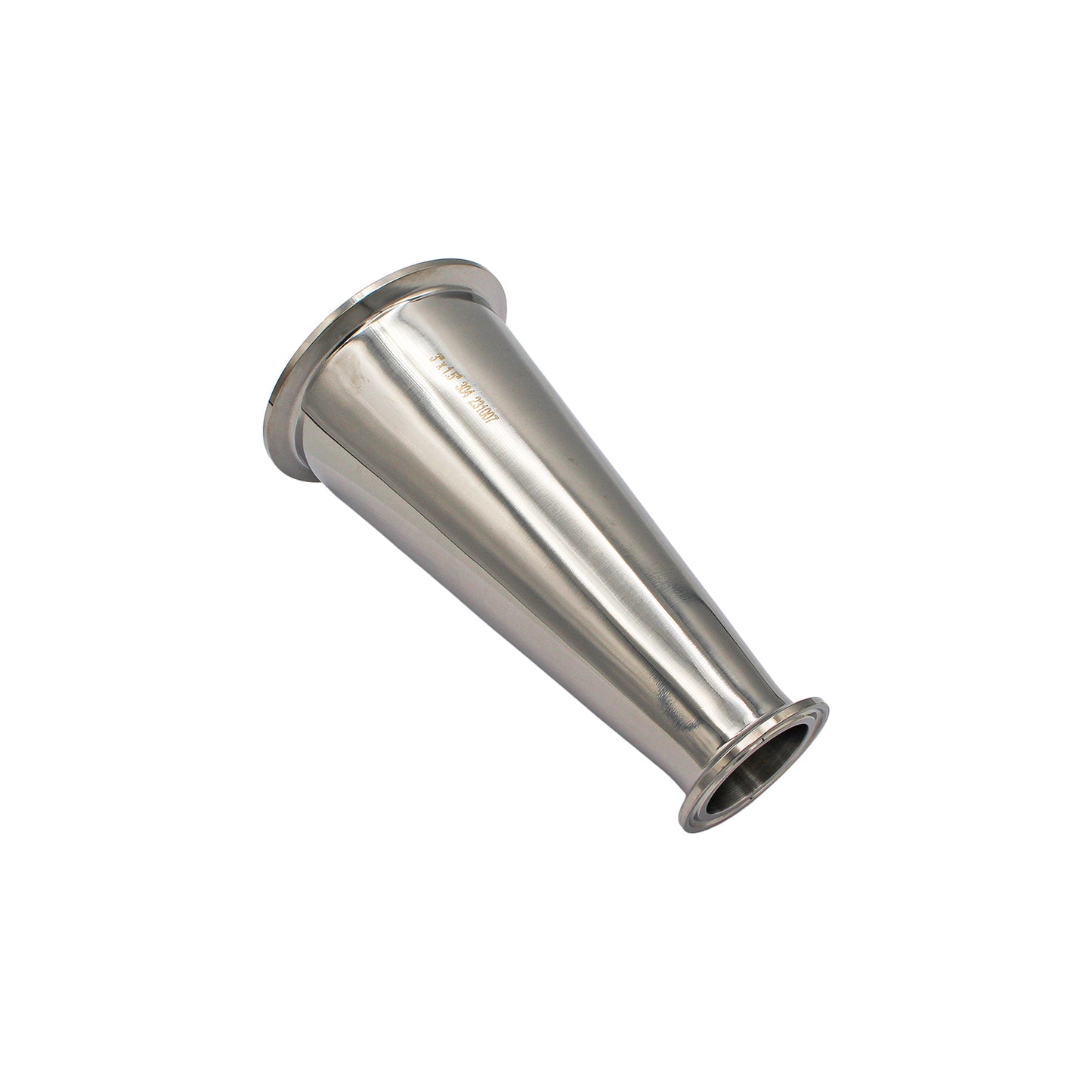 3" X 1.5" Tri Clamp Eccentric Reducer - Tri Clover Sanitary Stainless Steel Fitting