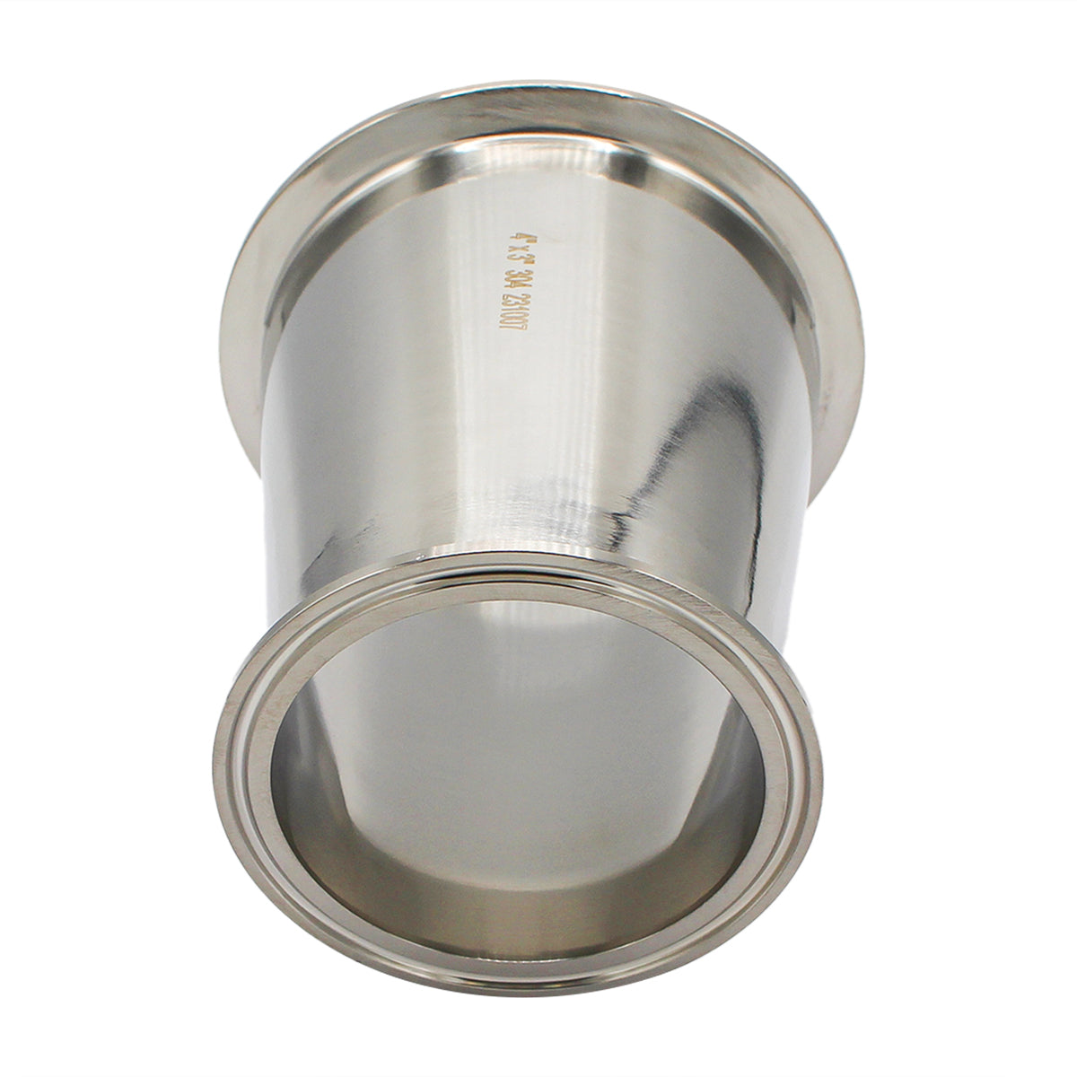 4" X 3" Tri Clamp Eccentric Reducer - Tri Clover Sanitary Stainless Steel Fitting