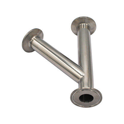 1" Tri Clamp Lateral Wye (Y-fitting)- Sanitary Stainless Steel