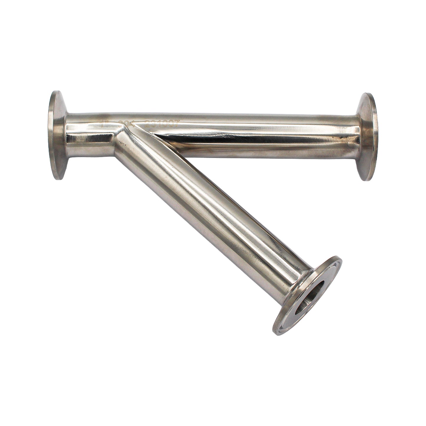 1" Tri Clamp Lateral Wye (Y-fitting)- Sanitary Stainless Steel