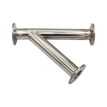 1" Tri Clamp Lateral Wye (Y-fitting)- Sanitary Stainless Steel