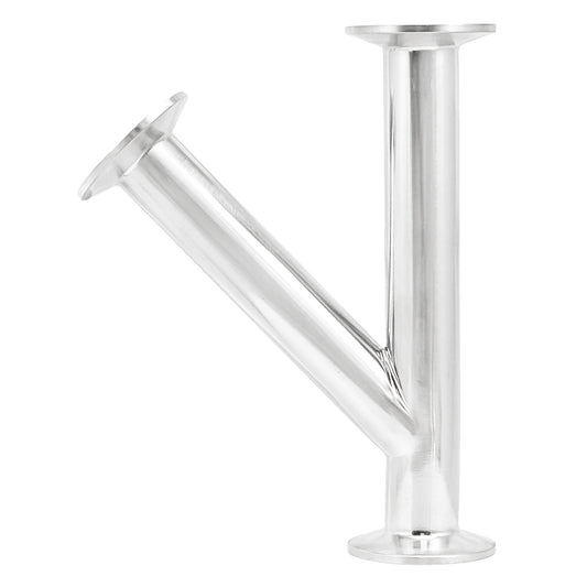 1" Tri Clamp Lateral Wye (Y-fitting)- Sanitary Stainless Steel