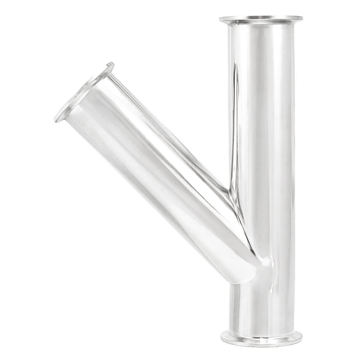 2" Tri Clamp Lateral Wye (Y-fitting)- Sanitary Stainless Steel