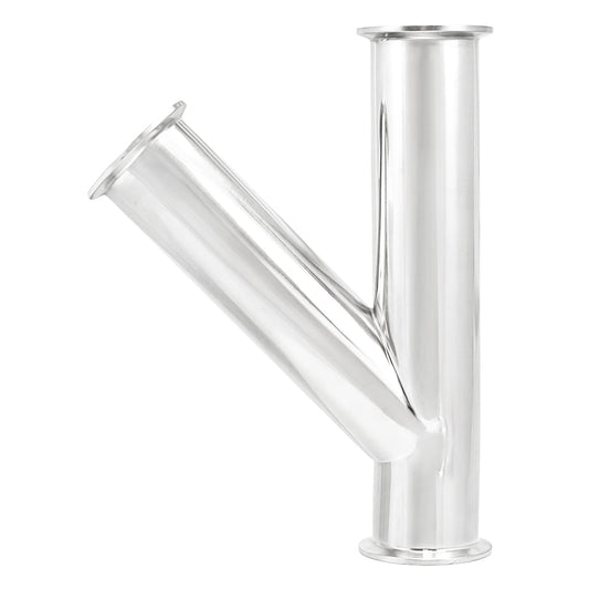 2" Tri Clamp Lateral Wye (Y-fitting)- Sanitary Stainless Steel