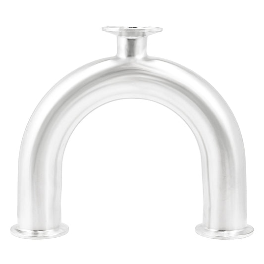 1.5" Tri Clamp X 1" Tri Clamp 180° Drop Elbow (U Bend) -Tri Clover Sanitary Stainless Steel