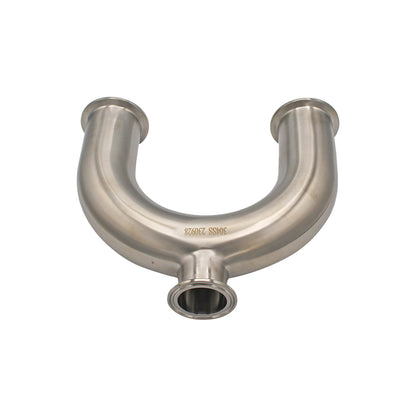 2" Tri Clamp X 1.5" Tri Clamp 180° Drop Elbow (U Bend) -Tri Clover Sanitary Stainless Steel