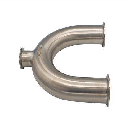 2" Tri Clamp X 1.5" Tri Clamp 180° Drop Elbow (U Bend) -Tri Clover Sanitary Stainless Steel