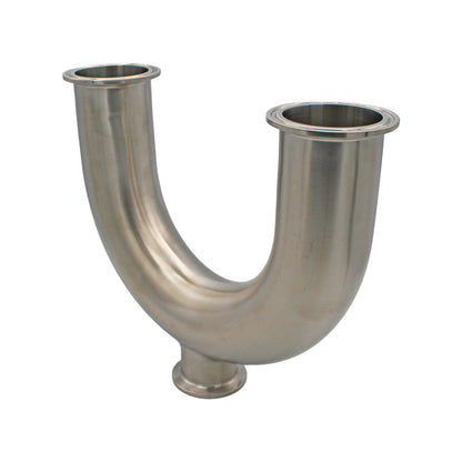 2" Tri Clamp X 1.5" Tri Clamp 180° Drop Elbow (U Bend) -Tri Clover Sanitary Stainless Steel