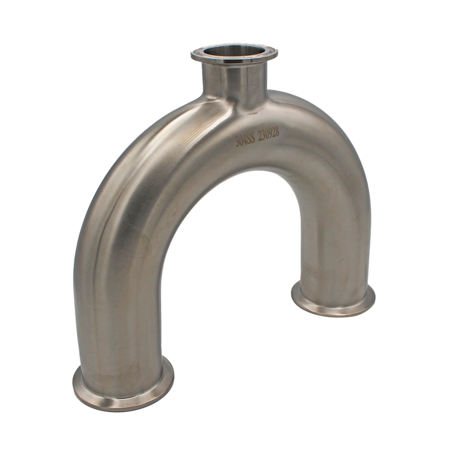 2" Tri Clamp X 1.5" Tri Clamp 180° Drop Elbow (U Bend) -Tri Clover Sanitary Stainless Steel