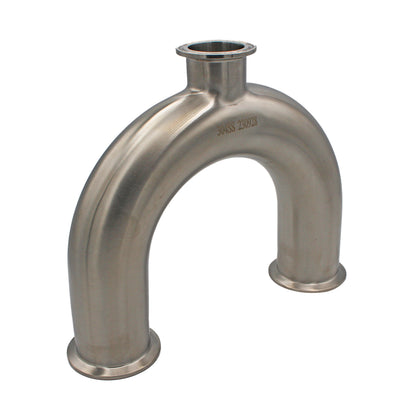 2" Tri Clamp X 1.5" Tri Clamp 180° Drop Elbow (U Bend) -Tri Clover Sanitary Stainless Steel