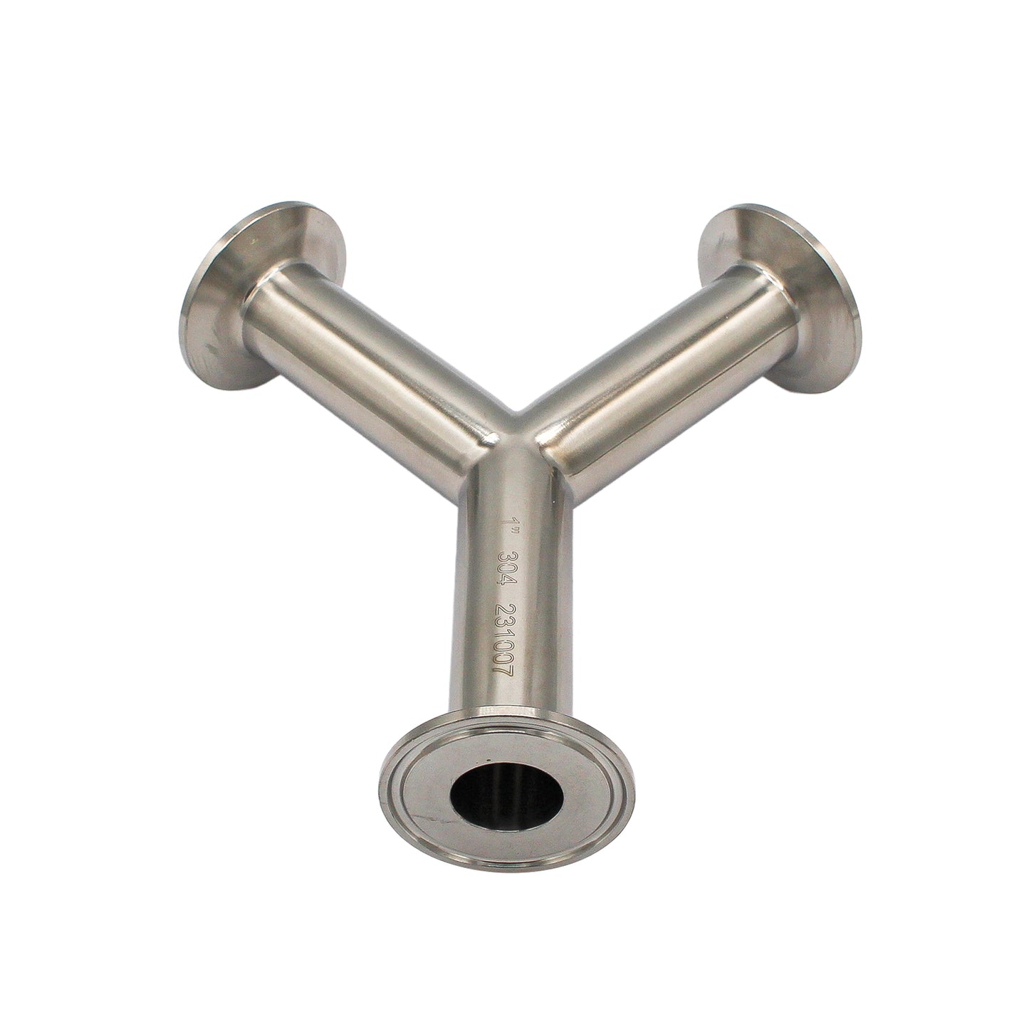 1" Tri Clamp Wye (Y-fitting)- Sanitary Stainless Steel