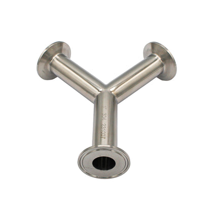 1" Tri Clamp Wye (Y-fitting)- Sanitary Stainless Steel