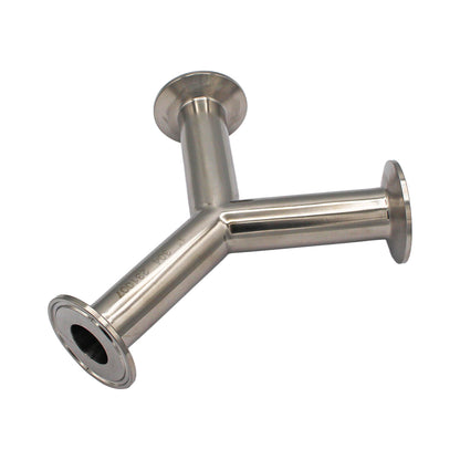 1" Tri Clamp Wye (Y-fitting)- Sanitary Stainless Steel