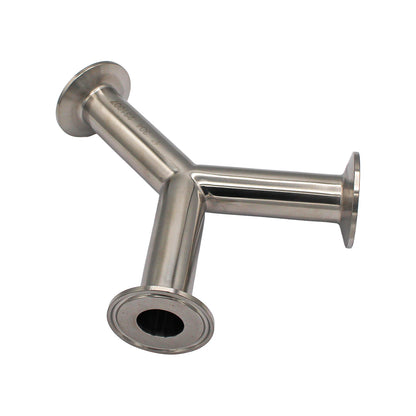 1" Tri Clamp Wye (Y-fitting)- Sanitary Stainless Steel