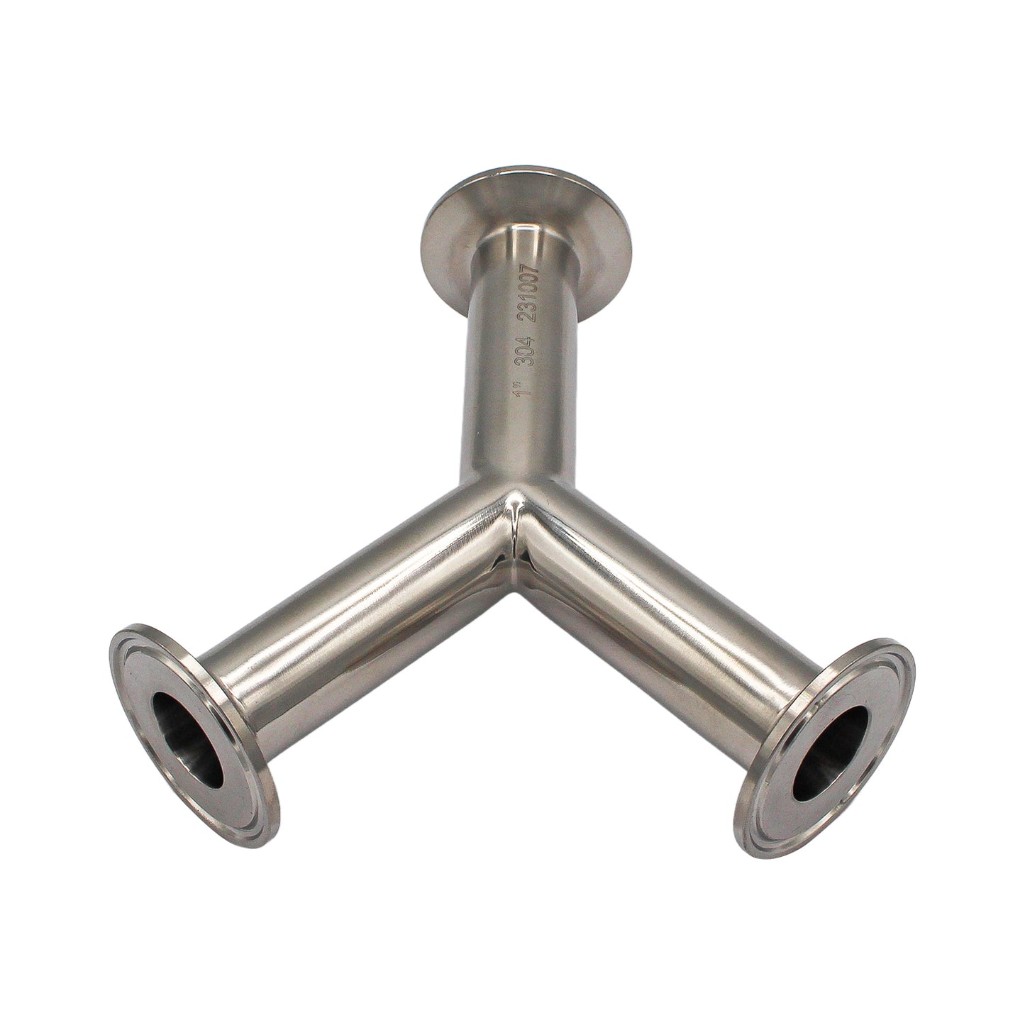 1" Tri Clamp Wye (Y-fitting)- Sanitary Stainless Steel