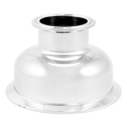 Stainless Steel Tri-Clover Concentric Bowl Reducer - 4" TC X 2" TC