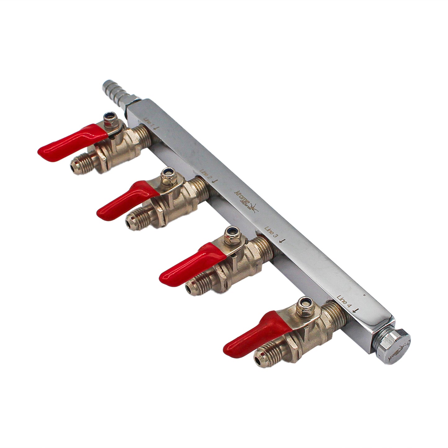 CO2 Gas Distributor - 4 Way (1/4" MFL & 3/8" Barb | Manifold) -  Canuck Homebrew Supply, Canada