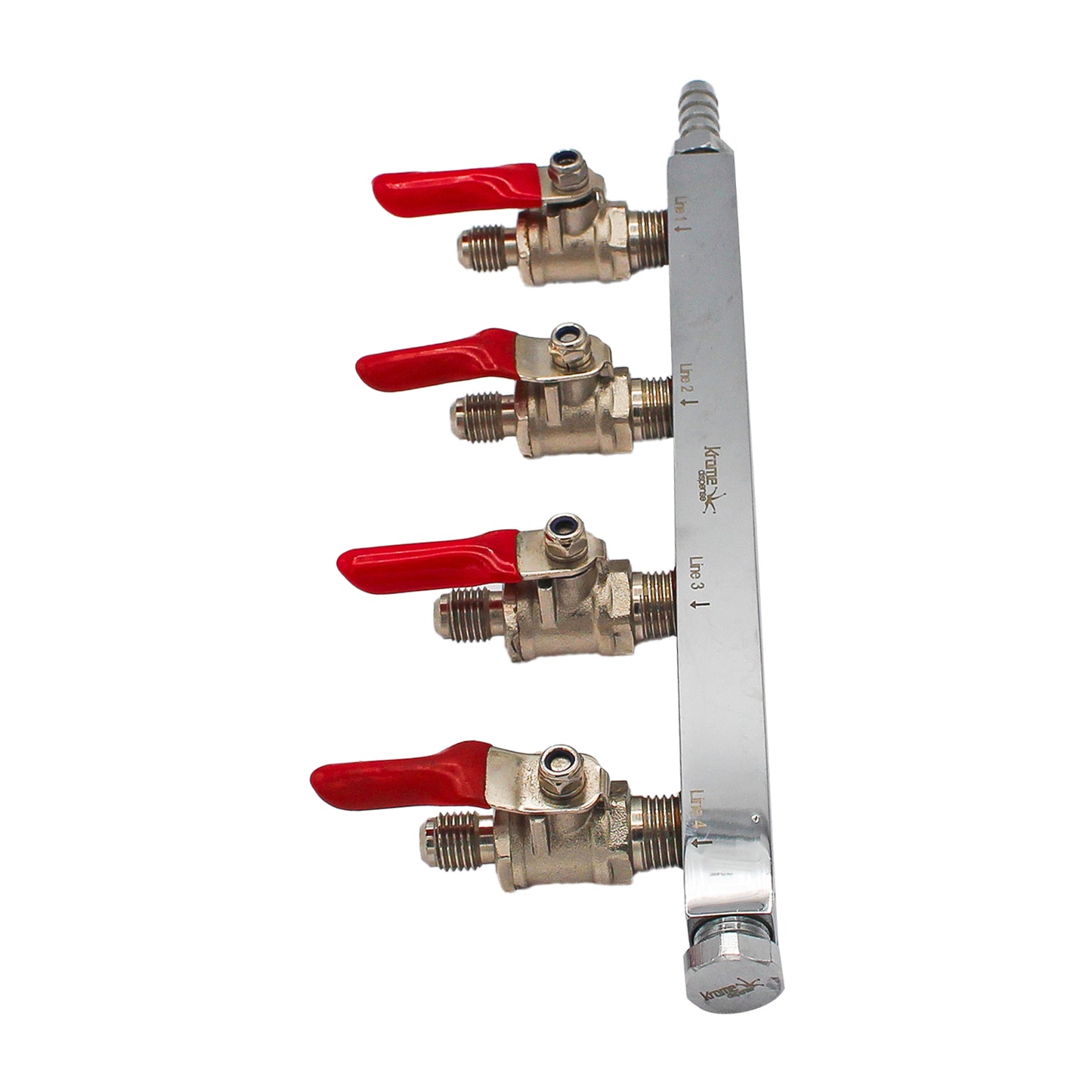 CO2 Gas Distributor - 4 Way (1/4" MFL & 3/8" Barb | Manifold) -  Canuck Homebrew Supply, Canada