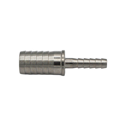 Stainless Steel Barbed Hose Splicer - 3/16" X 7/16"